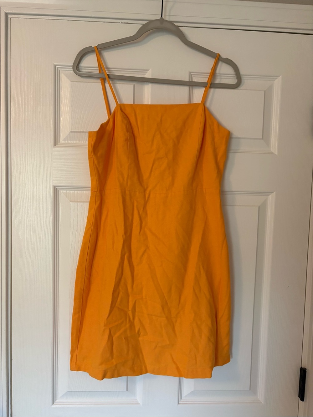 Gianni Bini Bright Orange Spaghetti Strap Mini Dress